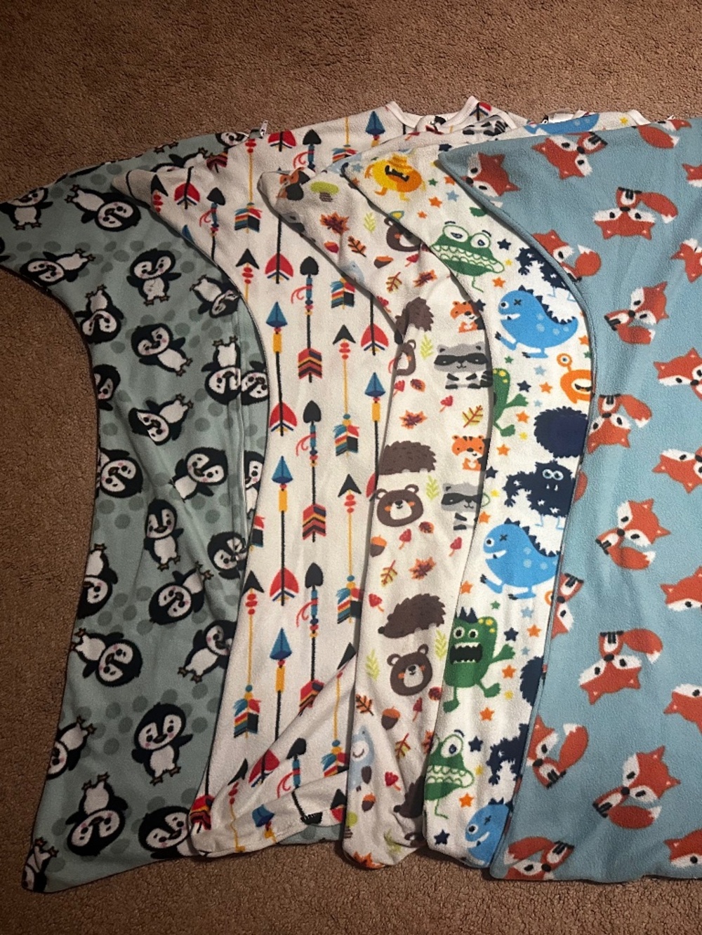 Five L Sleeping Baby Zipadee-Zip sleep sacks